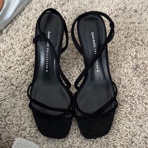Zara Black Strappy Women's Sandals
